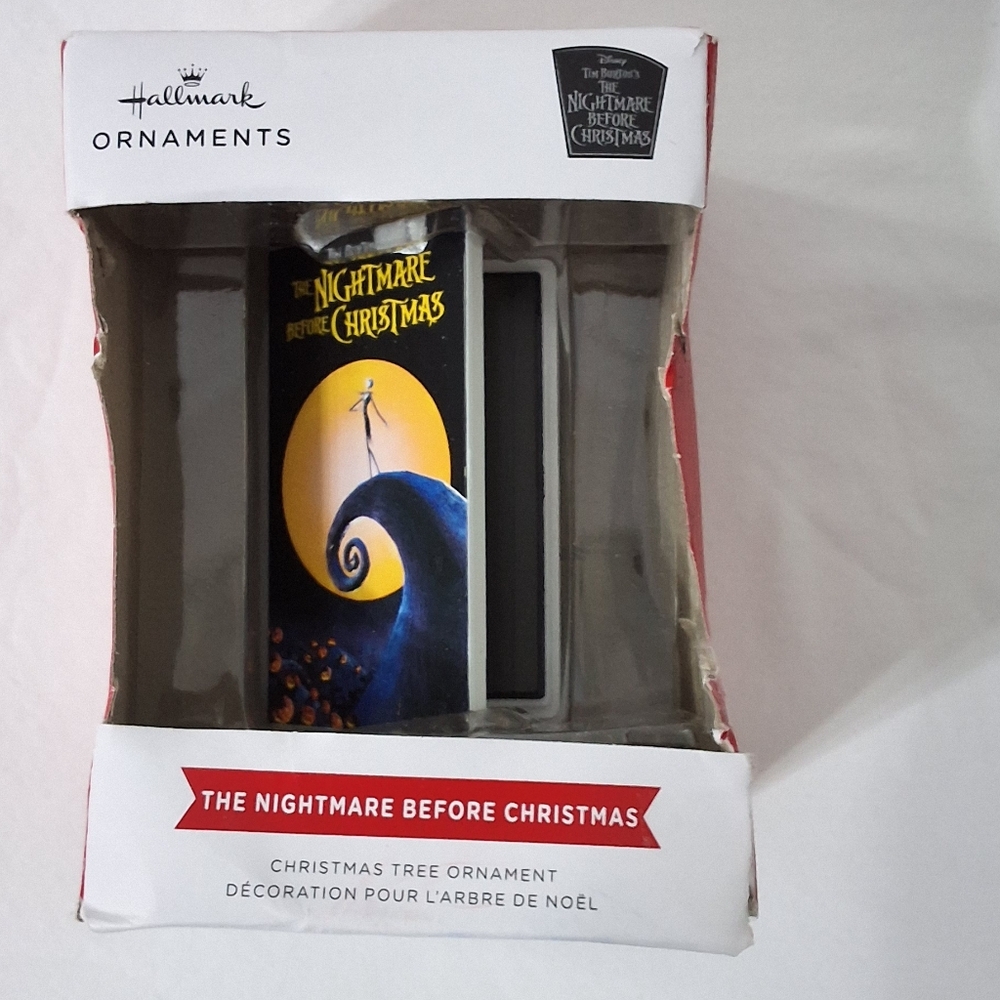 Hallmark The Nightmare Before Xmas Retro Video Cassette Case Christmas Ornament